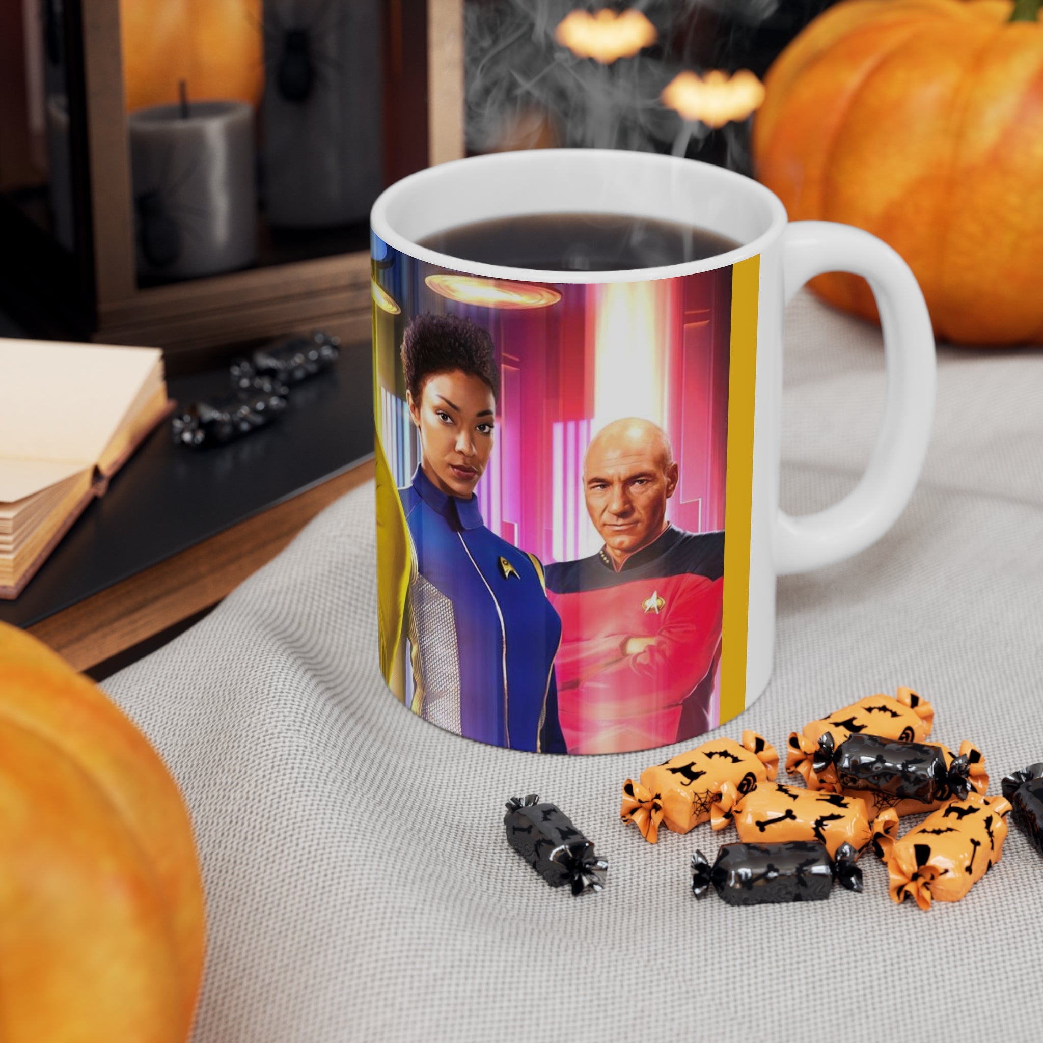 Star Trek USS Enterprise- White Ceramic Mug - Creations by Chris and Carlos